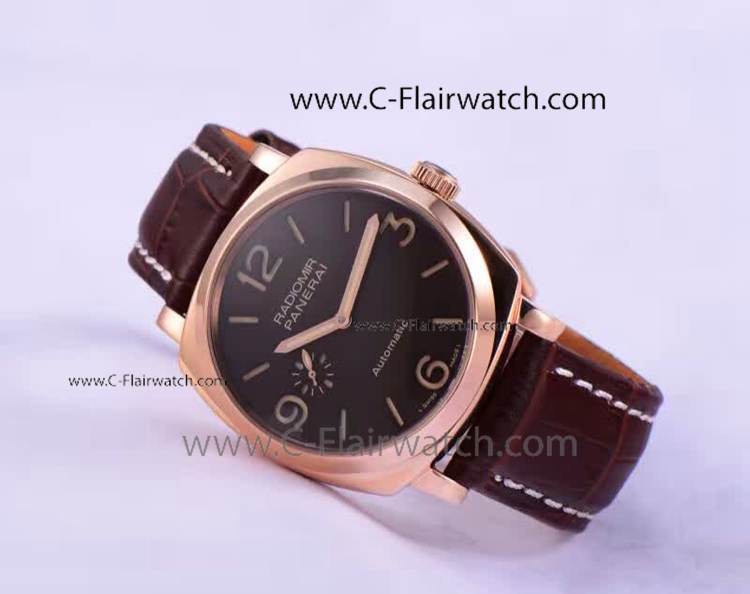 Best Replica Radiomir Panerai Rose Gold Case 42mm Watch New